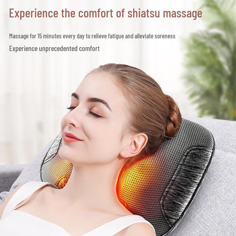 AUX Multifunctional Neck and Shoulder Massager Pillow CN plug (adapter included)