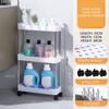 Multifunctional Storage Cart Movable Gap Storage Rack Rolling Utility Cart for Kitchen Bathroom Multi-Layer Slim Storage Shelf