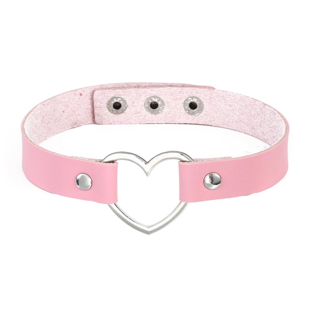 Готический воротник для девочек, готическое колье-чокер в форме сердца, ожерелье-чокер в стиле панк-рейв, аксессуары на шею, ювелирные украшения