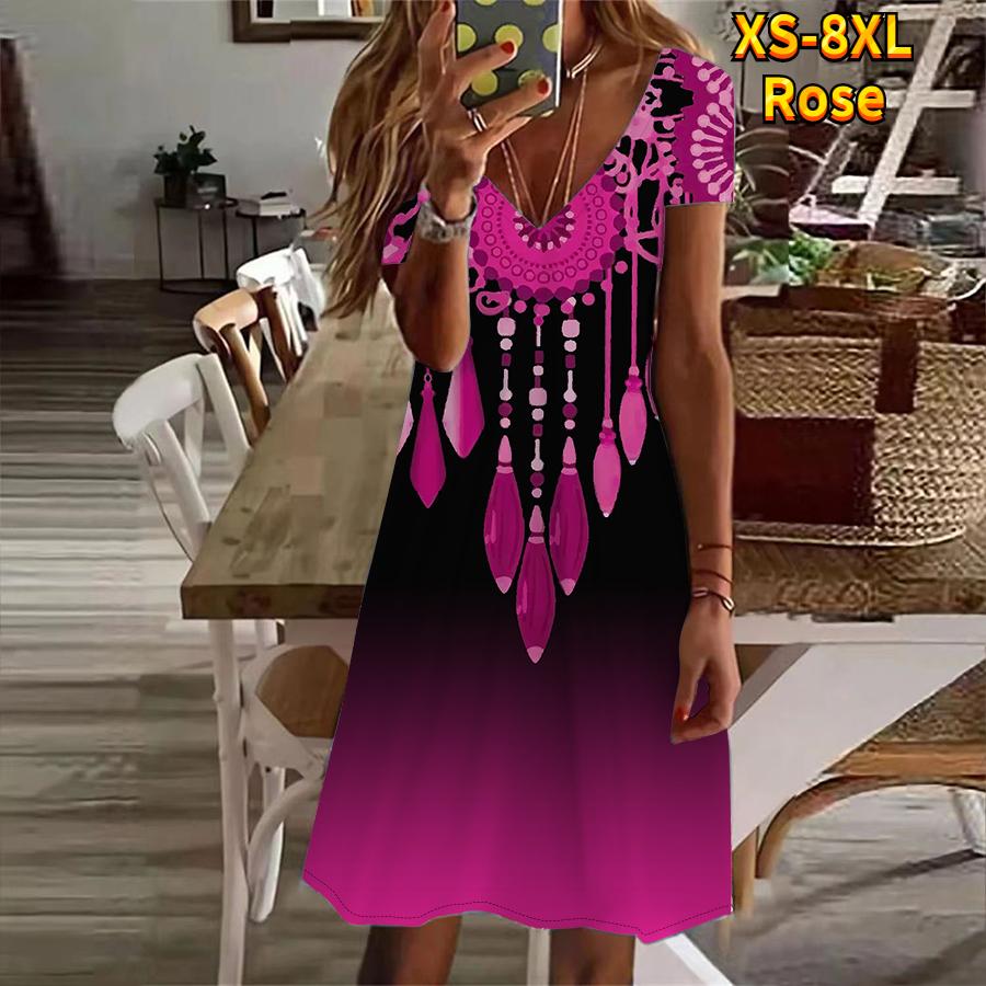 Летняя мода женская V-образным вырезом с коротким рукавом ледяное ожерелье с кристаллами платье с принтом секс-платье