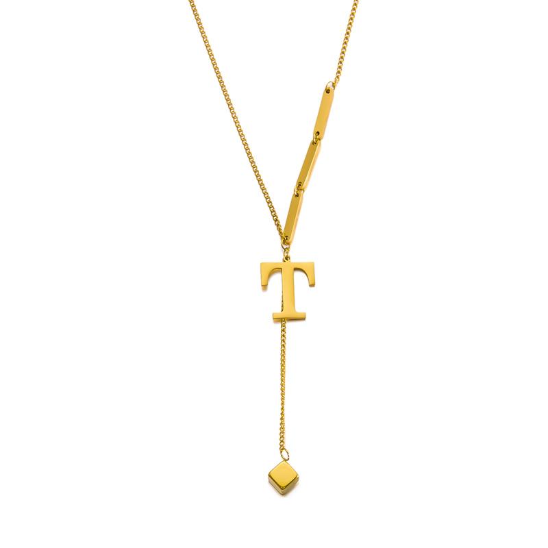 Ожерелье-подвеска с буквой от A до Z из нержавеющей стали 316L для женщин, цепочка, алфавит, ключичное ожерелье, подарок на день рождения