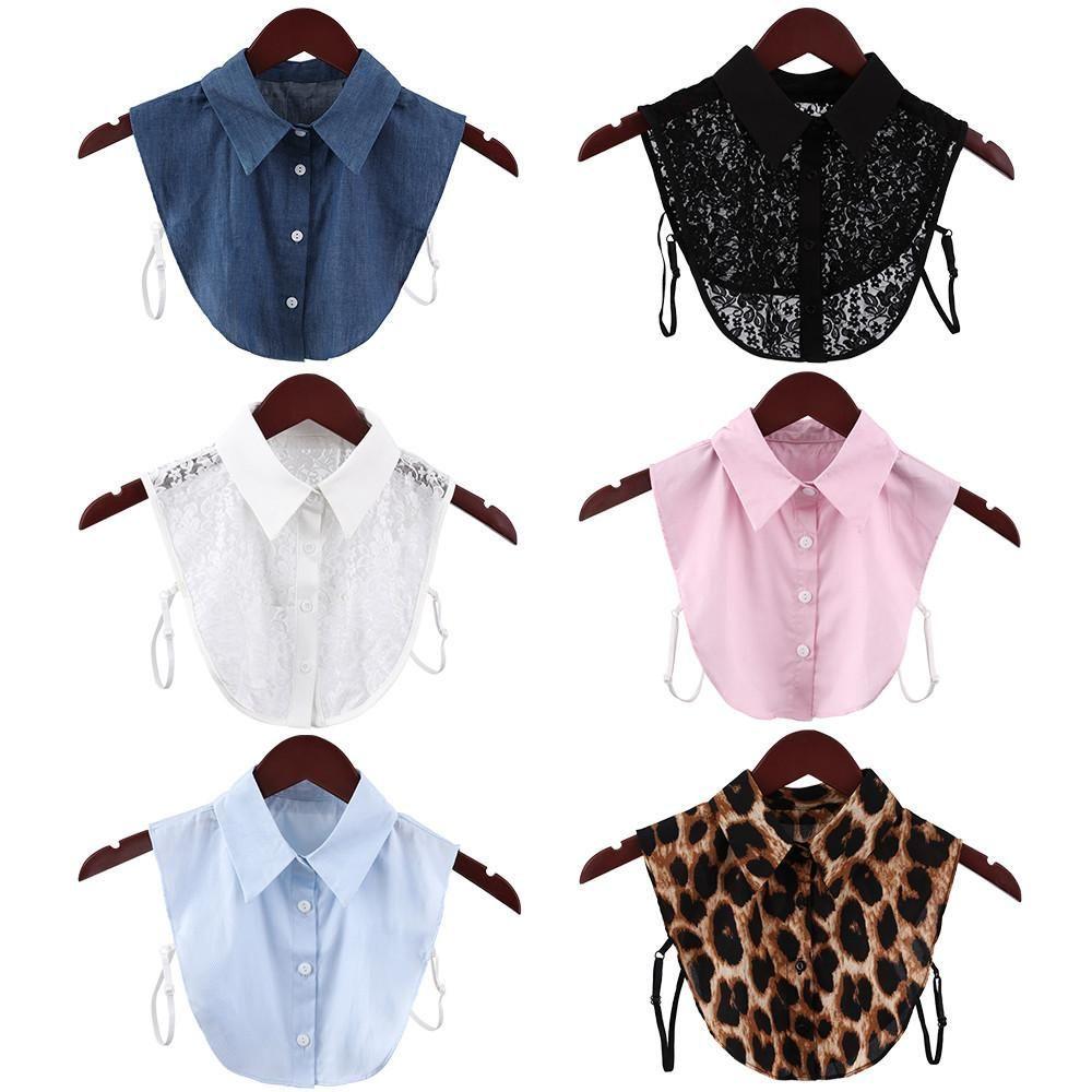 1pc Sexy Lace Fake Collar Shirt Shawl Flower Crochet Neckline Collars Women Detachable Collar Half Shirt Faux Collar Lace Fabric