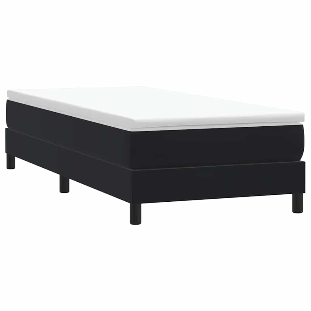Łóżko Box Spring Bez Materaca Czarne 80X210 Cm Aksamit