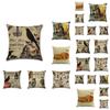 Stylish Cotton Linen Pillow Covers For Halloween Featuring Unique Pumpkin Designs