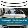 Для BMW 5 серии G60 2025 Стиль Yaoye Углепластик Глянцевый Черный Крышка Багажника Спойлер Крылья Автомобильные Аксессуары