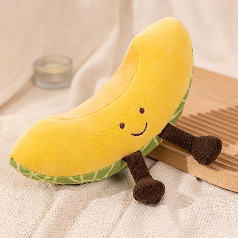 Cartoon Fruit Plush Dolls: Cute Watermelon & Durian Toys for Girls