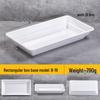 JINMEILI B-19 Белые Прямоугольные Меламиновые Подносы для Десертов (10-Pack)
