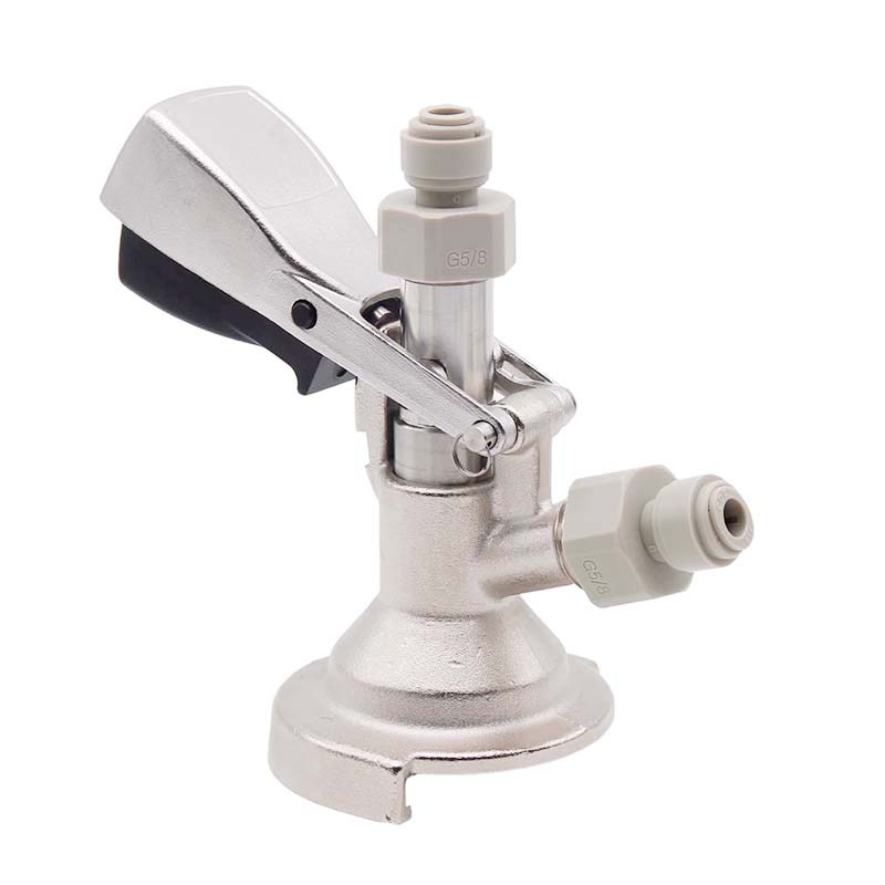 Type A Draft Beer Homebrew Keg Coupler Beer Dispenser Type A Brass Body Stainless Probe Push In Fitting