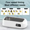 Ultrasonic Cleaning Machine 49000Hz Wave Deep Clean 640ml Stainless Steel Sink 4 Modes Glasses Jewelry Daily Item Cleaner