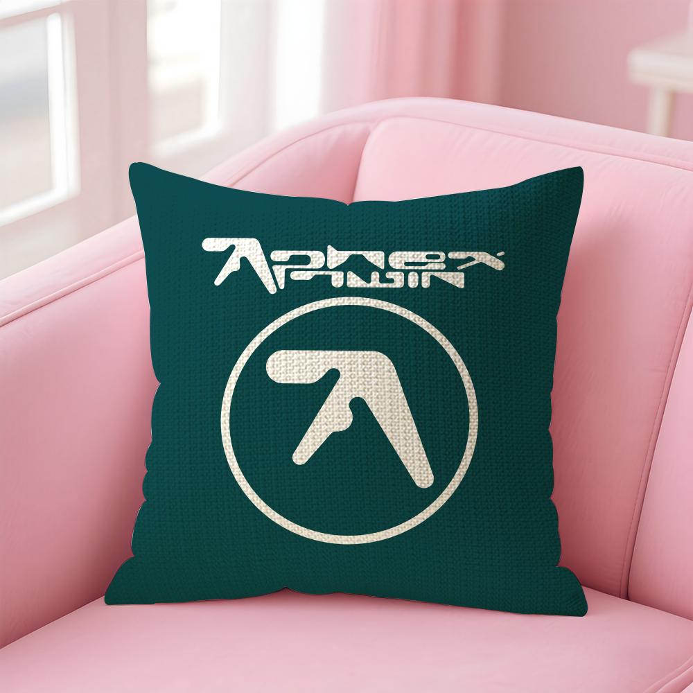 Aphex Twin Richard D James Наволочка из натурального льна Двусторонняя печать Декоративная наволочка для дивана Домашний декор Подарок