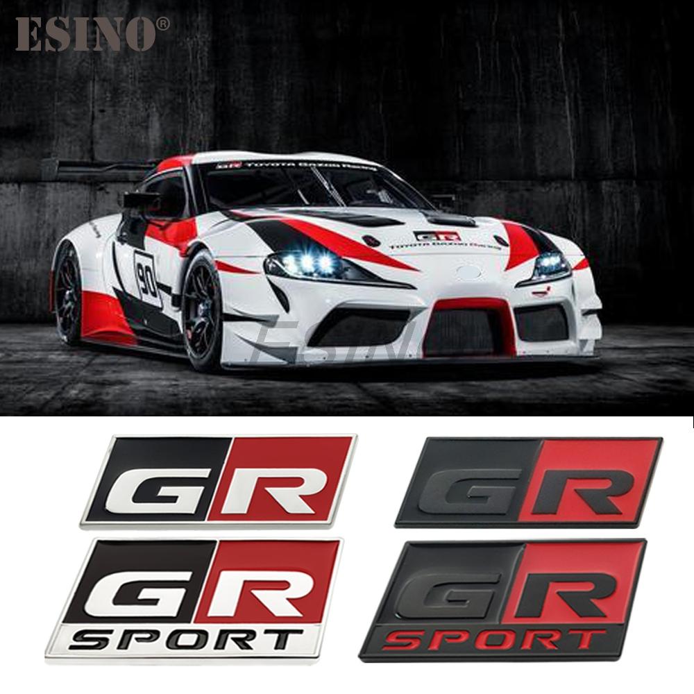 Gazoo Racing  GR GR MN 3D Car Front Grill Zinc Alloy Badge Adhensive Metal Emblem Decal for Toyota Supra AE86 GT86 M33