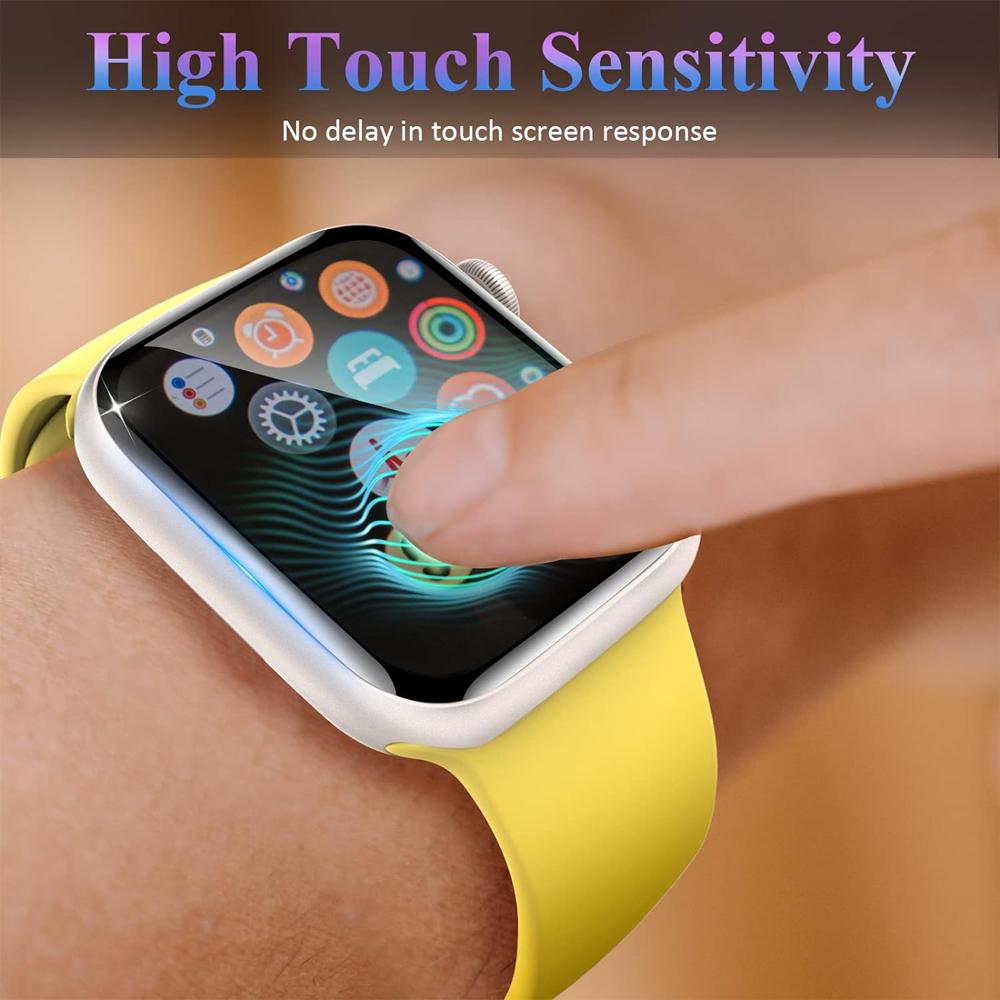 Защитная пленка для Apple Watch series 9 8 7 6 5 4 3 SE 45мм 41мм 44мм 40мм 42мм 38мм аксессуары iWatch Мягкое стекло Пленка Чехол