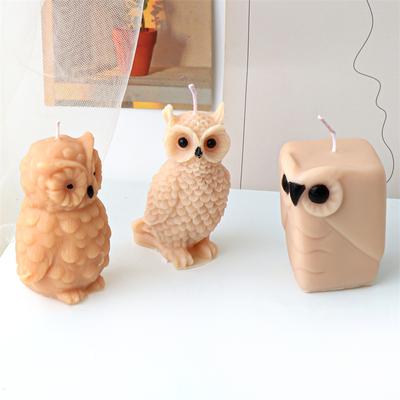 3D Мультяшная Сова Силиконовая Форма для Свечей DIY Милое Животное Ароматическая Свеча Гипсовая Форма Капля Клея Попугай Жаворонок Ручная Работа Домашний Декор