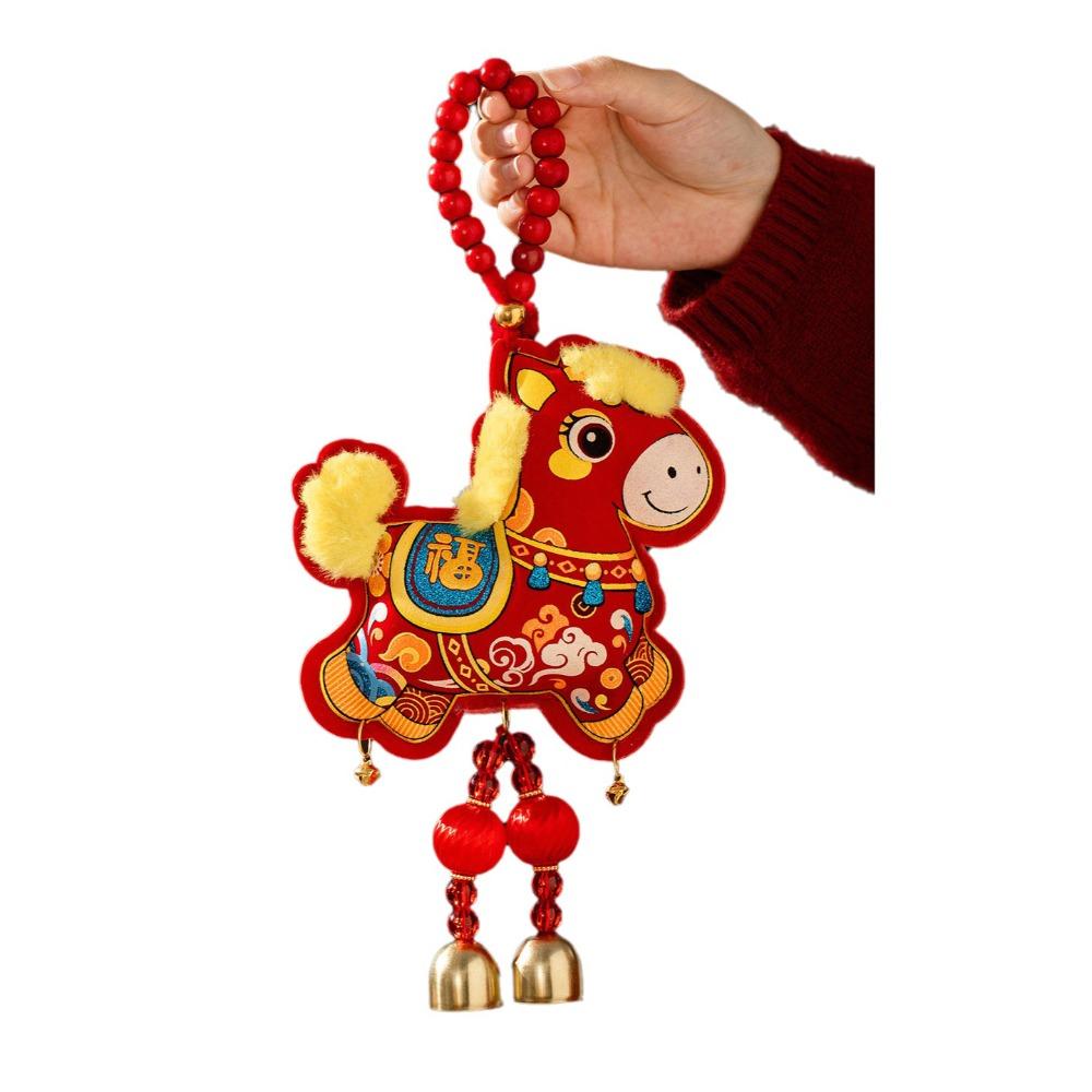 Traditional Lucky Charm Door Hanging Handmade Horse Year Desktop Ornament Entrance Decoration