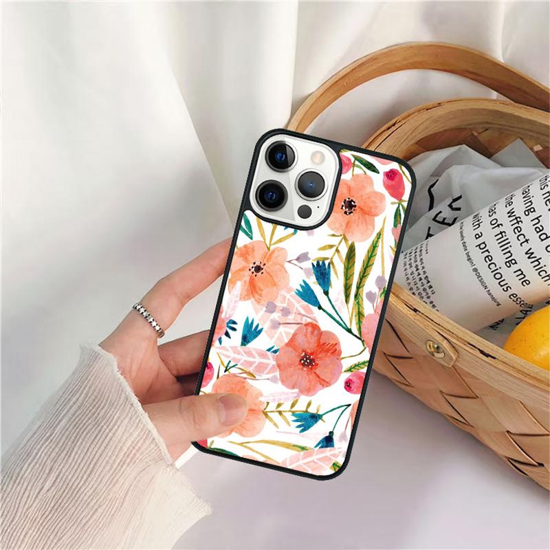 Чехол для телефона с тропическими цветами для iPhone 17 Air 16 15 14 11 12 13 Pro MAX Plus coque Чехол-оболочка