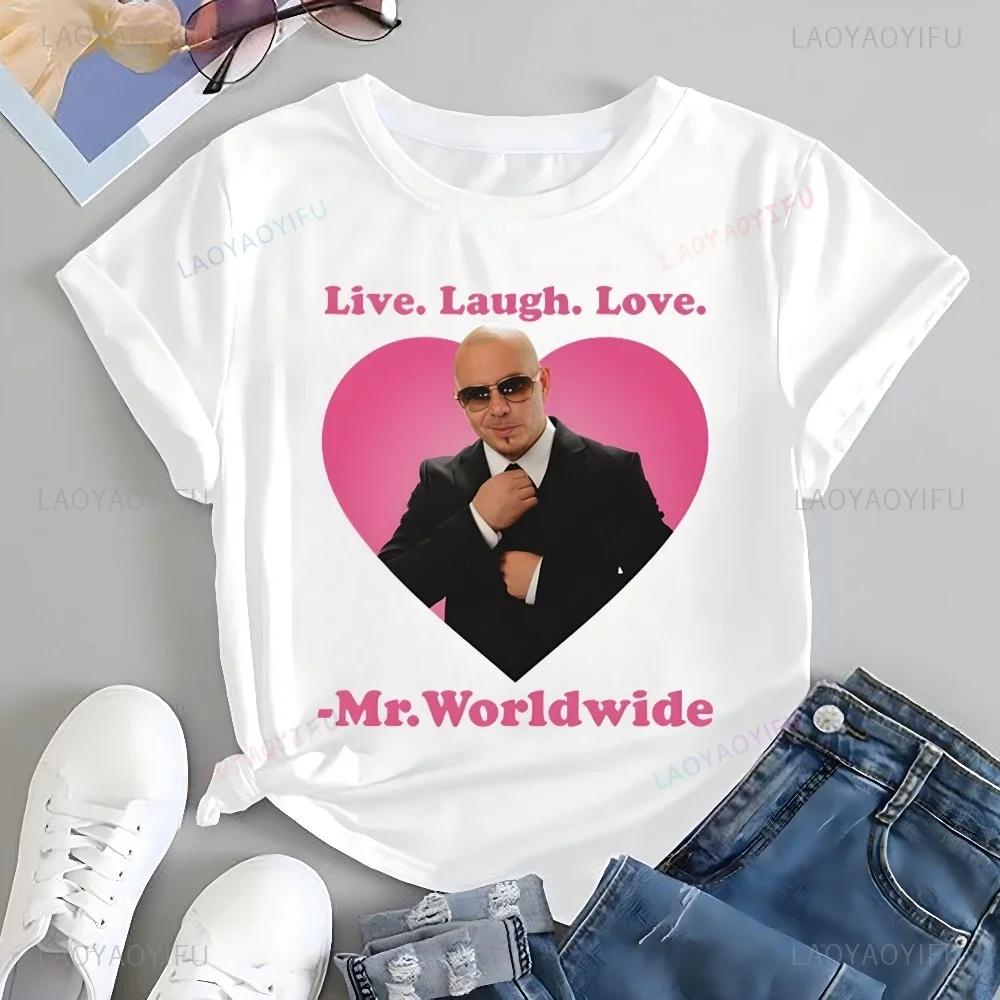 PITBULL Classic Poster Print Shirt,Unisex Everyday Casual Streetwear,Spring/summer Short Sleeve