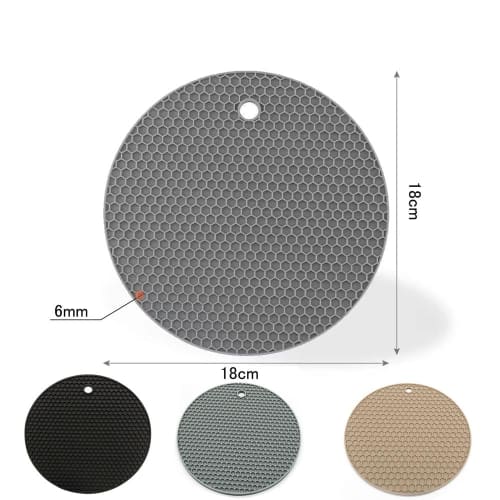 Honeycomb-structure Trivets, 2-piece Set for Protecting Your Dining Table. Made of Heat-resistant Silicone, They Stay In Place and Stay Securely In Pl