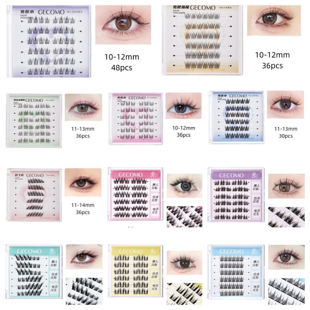 Накладные ресницы без клея для наращивания ресниц, индивидуальные пучки накладных ресниц ежедневно