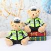 Traffic Police Bear Teddy Bear Police Doll Iron Riding Motorcycle Bear Riding Clothes Plush Toys