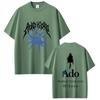 Ado World Tour 2025 Hibana Tshirt Unisex Women Fashion Japanese Style T Shirts Tops Unisex Casual Vintage Oversized Crewneck Tees