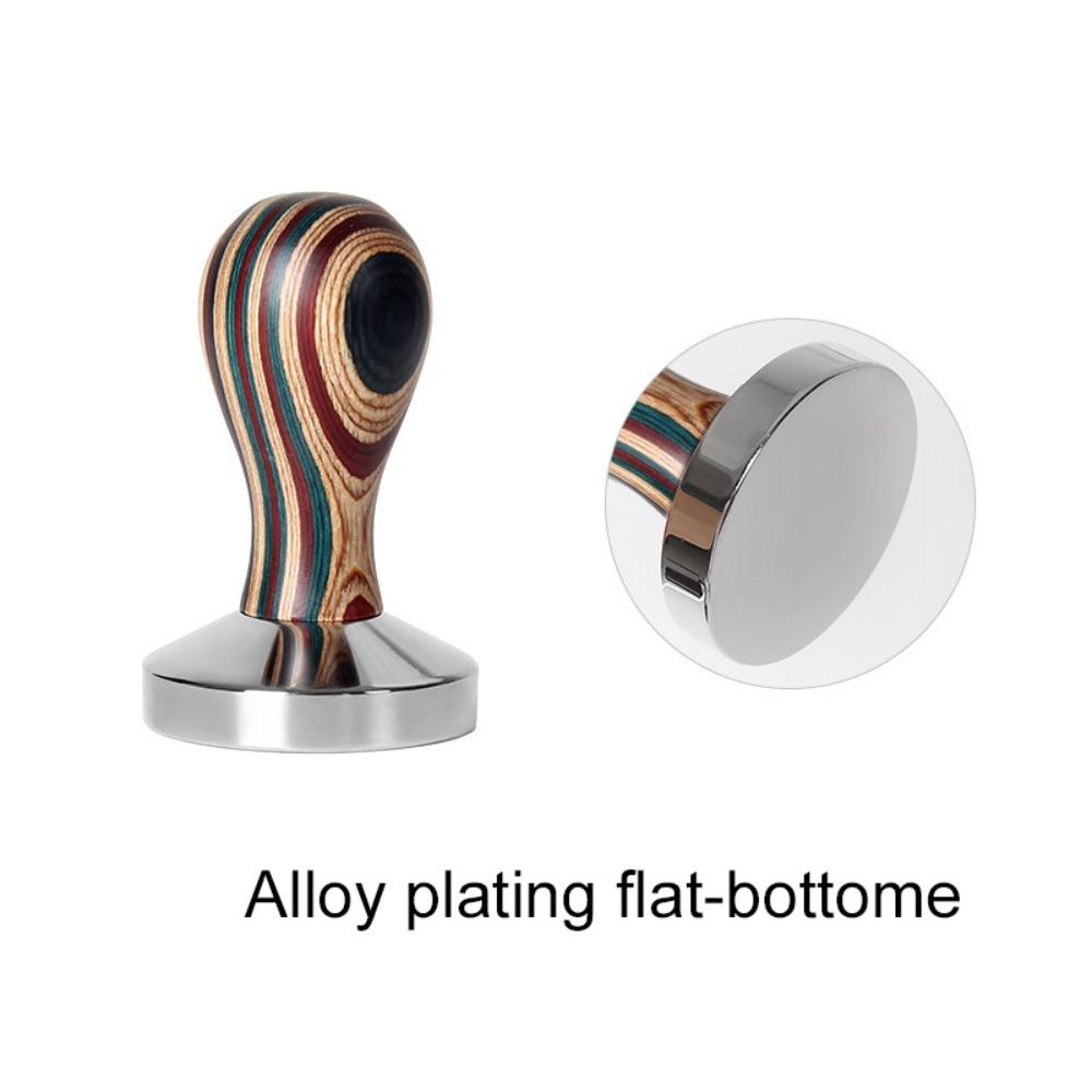 Detachable Colorful Wooden Handle Coffee Tamper Thread/Flat Bottom Coffee Distributor Cafe
