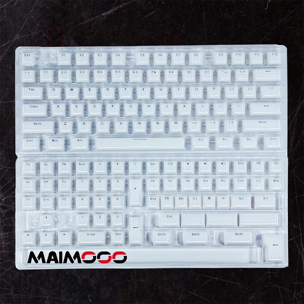 Колпачки клавиш Jelly Crystal с боковой гравировкой, 113 клавиш, двухцветная литьевая самодельная механическая клавиатура, OEM-прозрачные колпачки клавиш