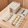 1Pcs Transparent Dumpling Box Multi-Layer Refrigerator Container Plastic Food Storage Box