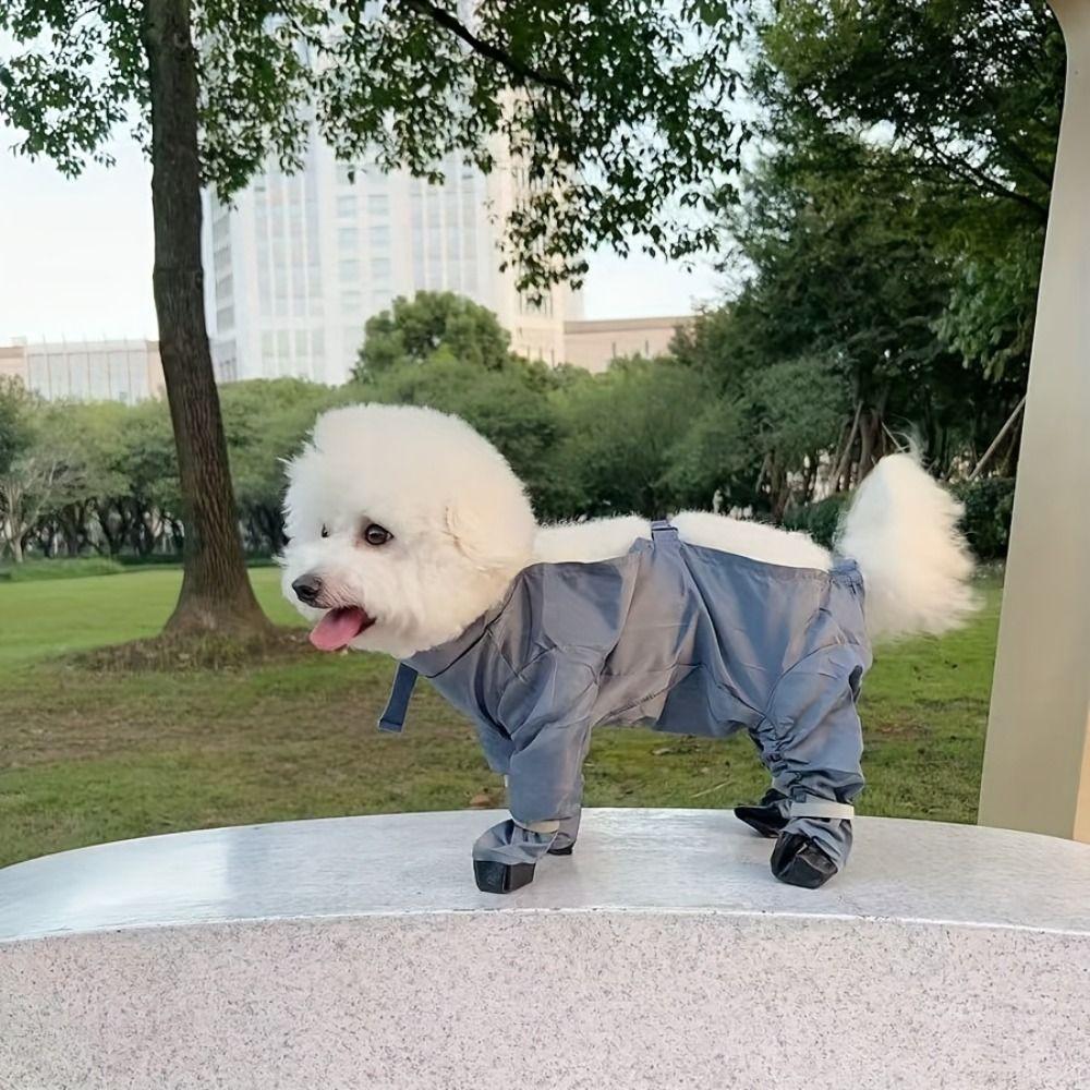 Adjustable Straps Waterproof Dog Jumpsuit Anti-Slip Full Coverage Dog Boots Outdoor