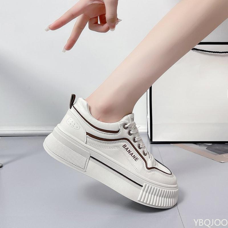 Модная обувь на толстой подошве Новая женская обувь Ретро с круглым носком кеды на шнуровке Повседневная модная удобная женская обувь Zapatos Mujer