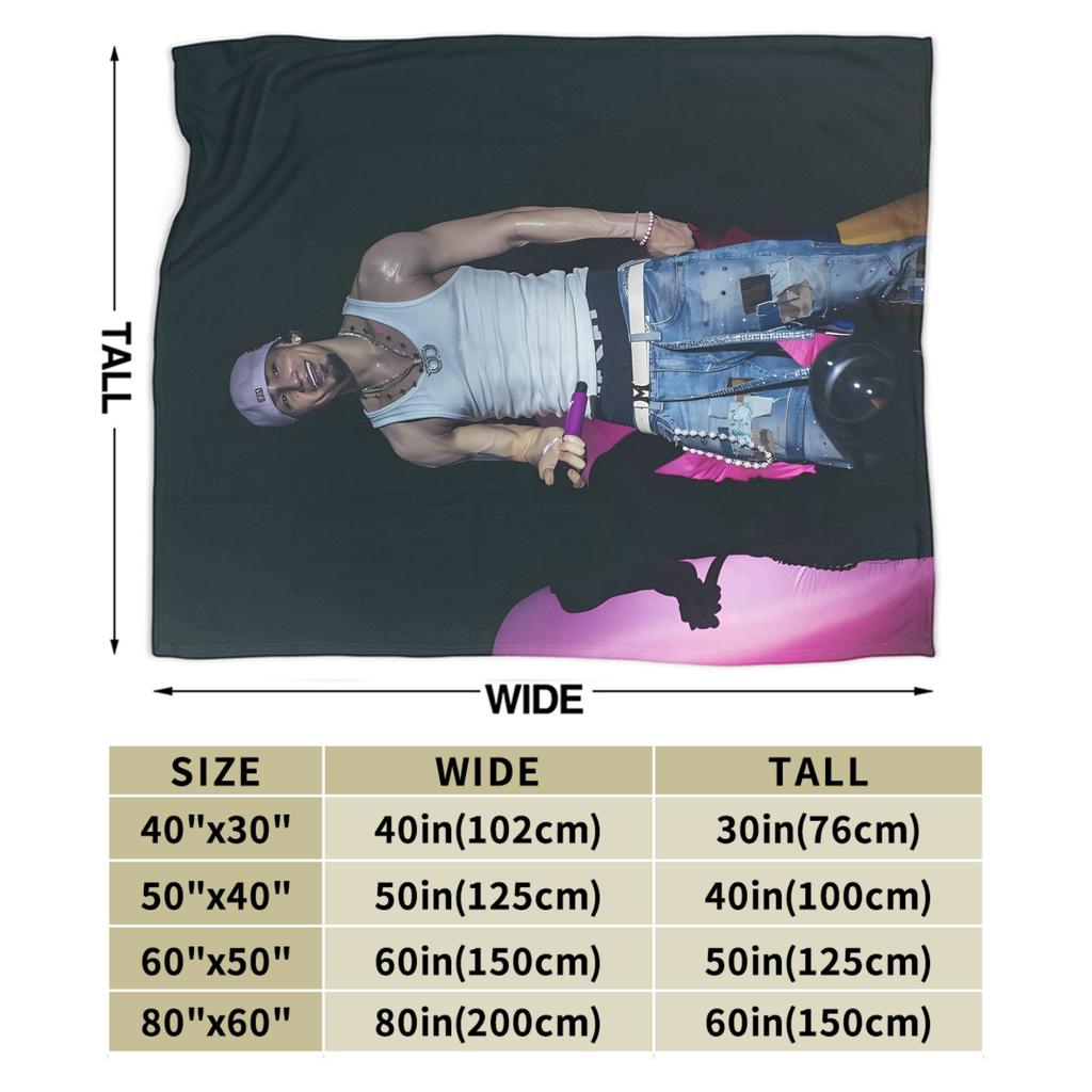Warm Soft BlanketsKids Adult Decorative Omar Courtz Singer Throw Blanket Flannel Bedspread For Couch Chair Print Sofa Bed Cover