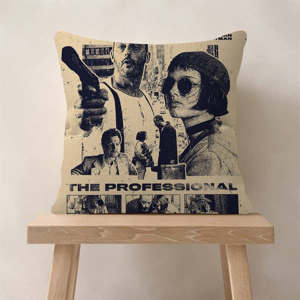 Classic Movie Leon The Professional Cushion Cover Pillowcase Upholstery Sofa Throw Pillow Home Decor Pillowcas