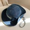 Washed denim mountaineering hat women's spring new outdoor big brim bucket hat sunshade sunscreen hat