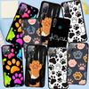 Чехол для телефона Samsung Galaxy S24 S23 iPhone 15 14 Xiaomi Redmi Note 13 12 11 8 10 9 Pro Max Plus X XR OPPO A15 Huawei Cute Dog Paw Cat Cover
