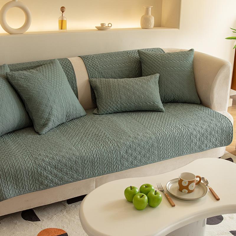 Minimalist All Cotton Anti Slip Retro Sofa Mat, Pure Cotton Sofa Cover, Sofa Towel, Seat Cushion, Cover Cloth