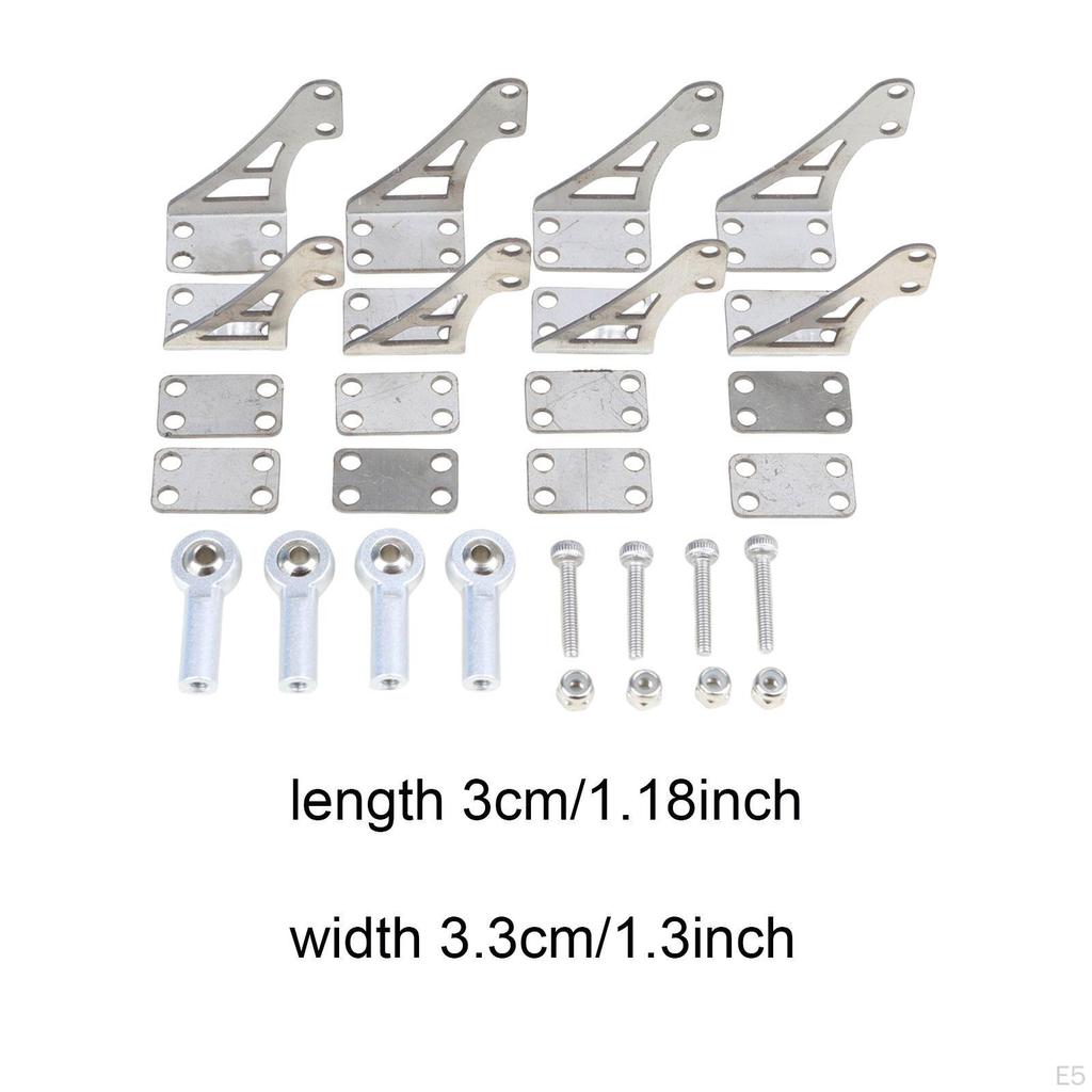 4 Pieces of Stainless Steel RC Aircraft Control with Heads