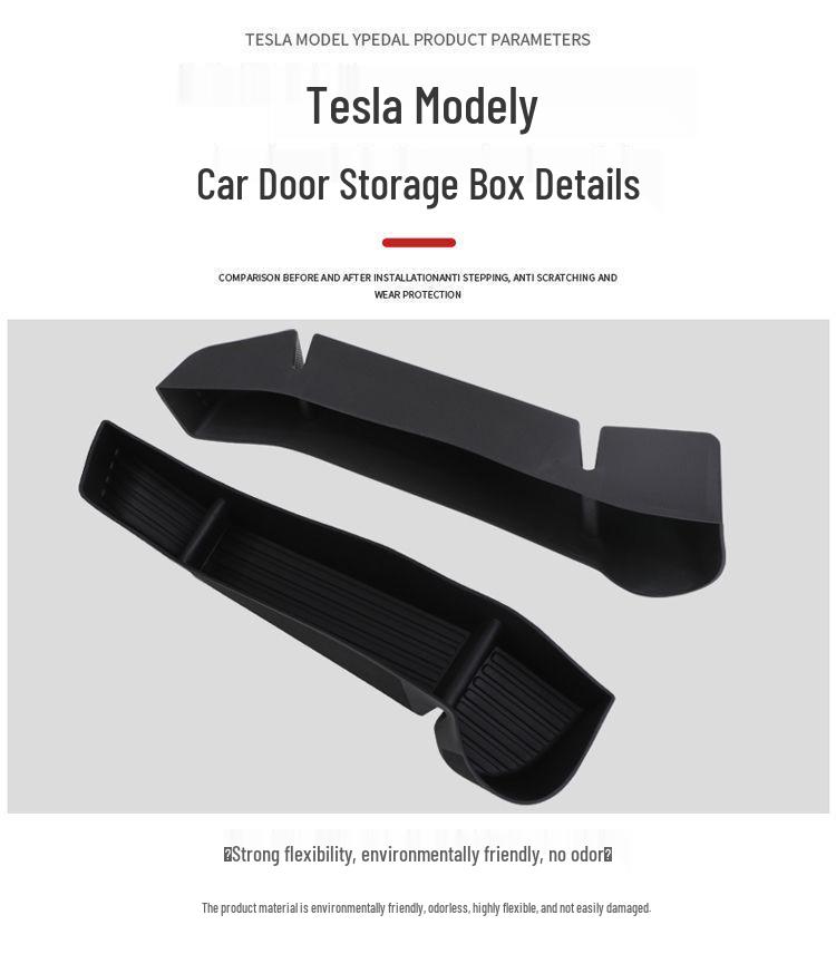 Водонепроницаемый коврик для ящика-органайзера на подлокотнике двери Tesla Model Y и обновленной Model Y
