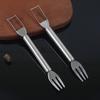 Watermelon Cutter Stainless Steel 2-in-1 Fruit Fork Cutting Tool Double Head Fruit Slicer Portable Watermelon Slicer Kitchen Fruit Cutter Machine