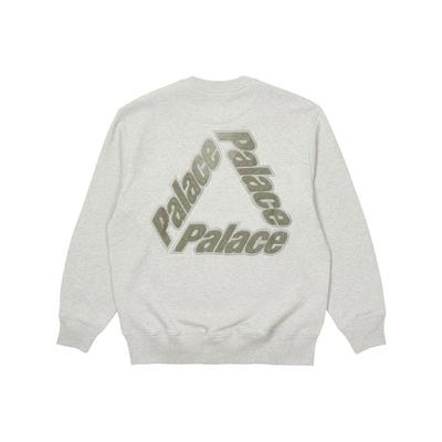 Palace Толстовка с капюшоном с логотипом и буквами, унисекс, серая P20CS007