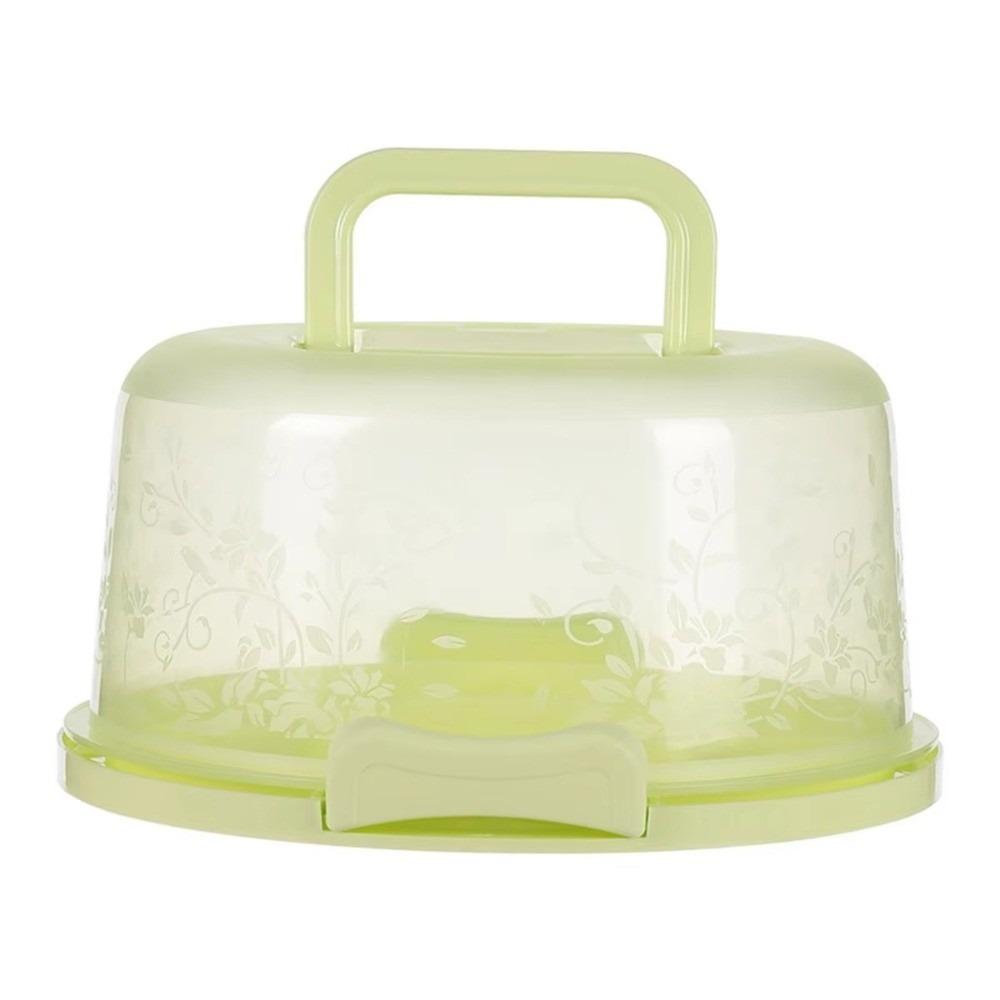 Portable Round Cake Storage Box with Lid and Handle Cake Packaging Cake Carrier Transparent Storage Tray Container Stand
