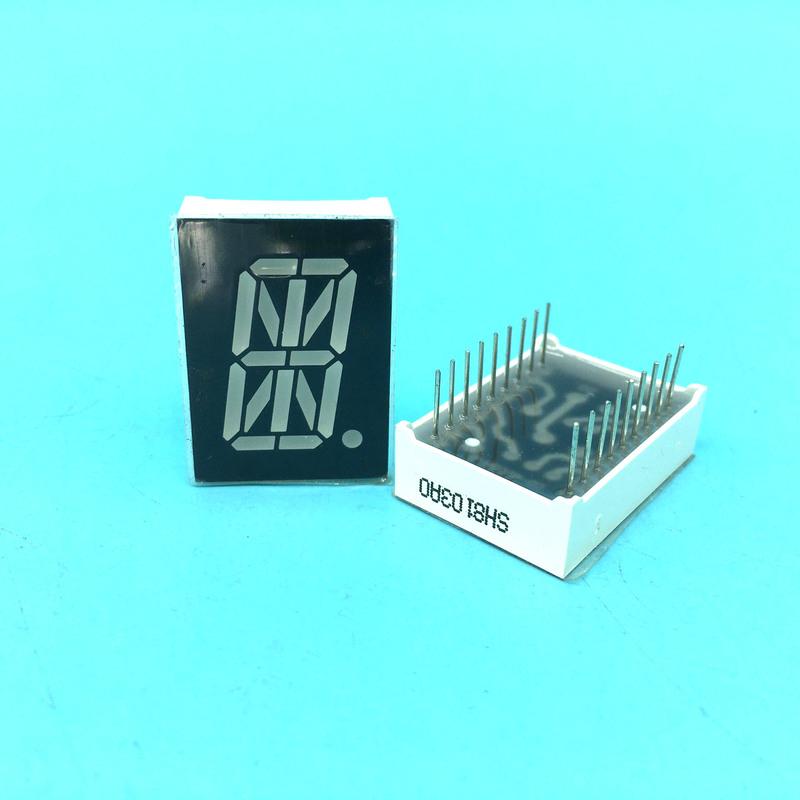100PCS 50PCS 10PCS 5PCS LED Display Common Cathode 0.8" 27.7x20mm 16 Segment 18 Pin Meter Digital Tube Module Red/Blue Lights