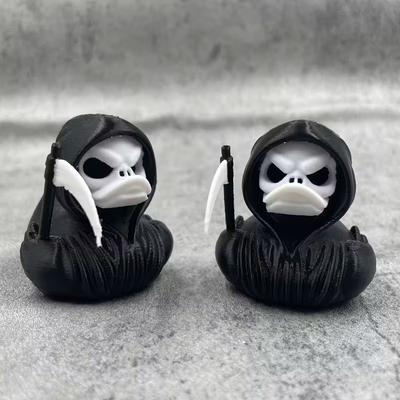 3D утка Жнец Печатная Страшная Утка Смерти Статуэтка Подходит для Украшения Дома Украшение на Хэллоуин для Вечеринки в Доме с Привидениями