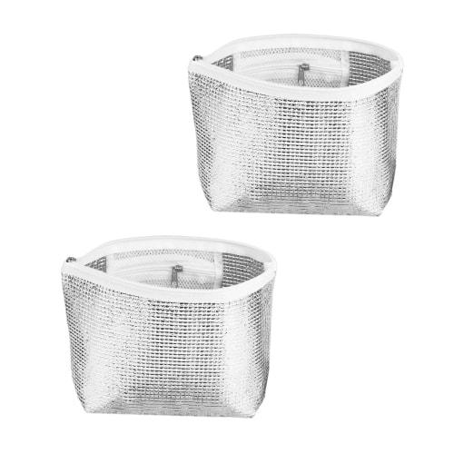 LIKENNY Aluminum Cooler Bags, Set of 2, Small, Thickened Waterproof Cooler Bags, Simple Design, Ideal for Lunch Boxes and Food Storage, Convenient Zip