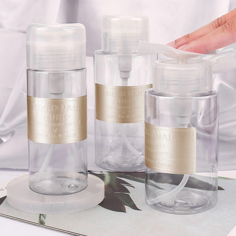 Пустая бутылка с нажимным насосом Пластиковый контейнер для снятия лака с ногтей Бутылка для снятия макияжа Дорожная бутылка