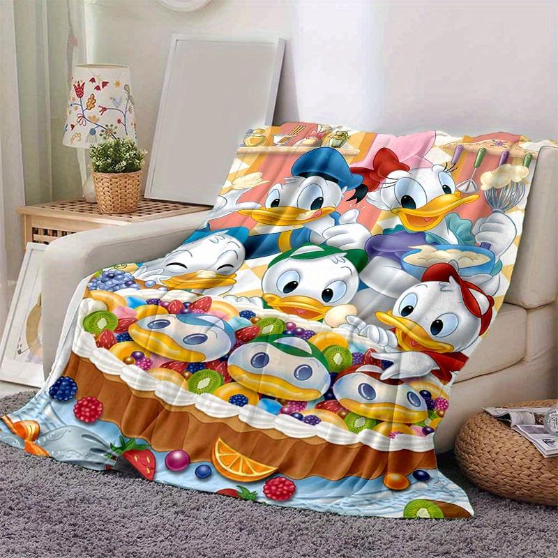 1pc, Donald Duck (1) Cozy Flannel Throw Blanket Perfect Gift for Bedroom, Living Room, Travel, Camping, Car