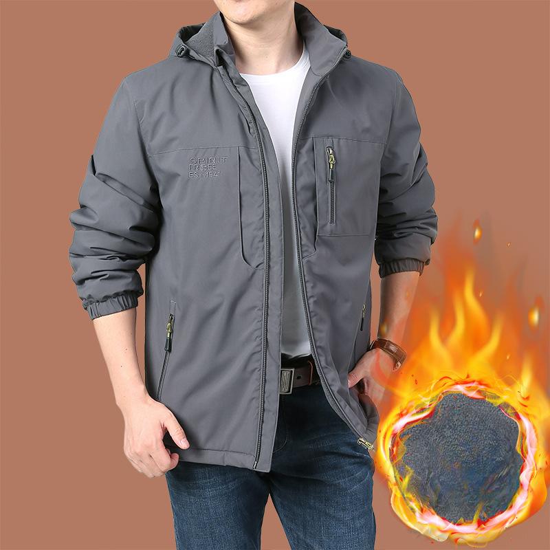 Осенне-зимнее пальто мужское Battlefield New Jacket повседневная спортивная куртка с капюшоном мужская бархатная