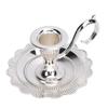 Zinc Alloy Candlestick Holder Drip Catcher Tray Handheld Candle Stand  Dining Table