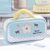 Zipper Pencil Case Soft Handle Pen Pouch Cute Style Pencil Box  Office Use