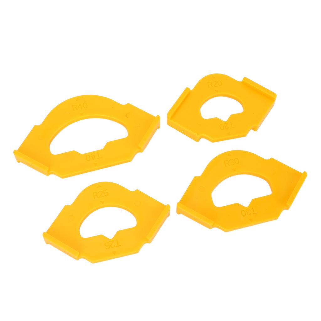 4 шт. Шаблон для фрезерования радиусов, Деревообработка, Фрезерование, Правый скос, Закругленные углы, Фреза R20T20