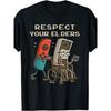 Respect Your Elders Retro Gaming Controller Graphic T-Shirt for Men