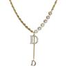 Design Sense Micro Setting Циркон D Подвеска с буквой Длинное ожерелье Зимний свитер Цепь Модные украшения для женщин Девушки Подарок на вечеринку